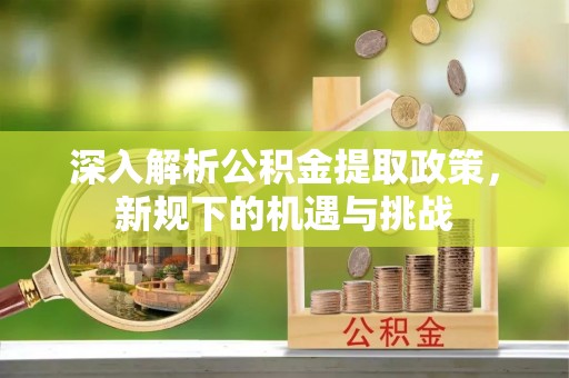 乌马河深入解析公积金提取政策，新规下的机遇与挑战